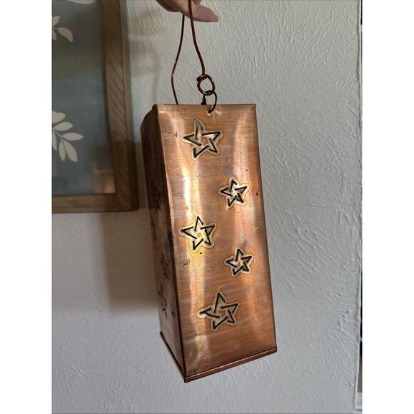 Vintage Southern Living Lantern Angel Copper Candle Christmas Decor Luminaries - Picture 2 of 8
